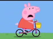 Stop Peppa without helmet with Eyes Almost Shut