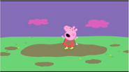 Peppa finds a big muddy puddle