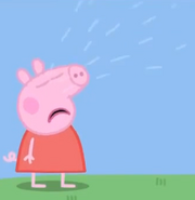 Peppa crying without boots.