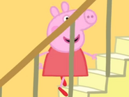 Peppa Running with Red Shoes going upstairs with Small Mouth 2