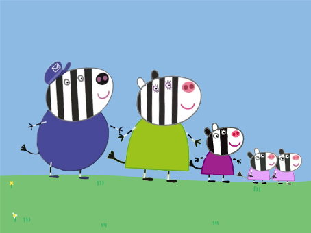 How to Draw Zoe Zebra from Peppa Pig (Peppa Pig) Step by Step