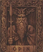 Odin sur bois