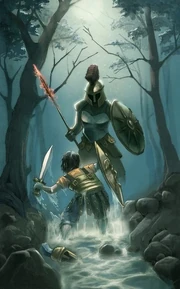  kämpft bei „Eroberung der Flagge“ mit  (offizielle illustrierte Ausgabe von Percy Jackson - Diebe im Olymp)