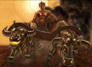 Jasón arando con los Toros de Cólquidia, en Percy Jackson's Greek Heroes.