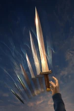 , arma hecha de Bronce Celestial.