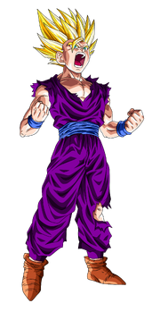 D. Ball Limit-F - O estiloso Gohan da saga Majin Boo por @zamorabab.