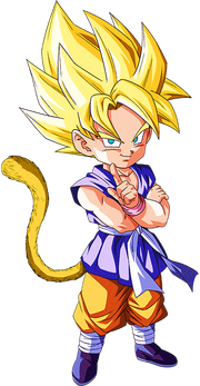 SSJ Gt Goku Tail