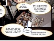 Jack discusses the financial situation with Dark Bail Bonds Agency to Joanna.