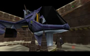 The Hovercopter as it appears when used as a Laptop Sentry Gun using a GameShark code.