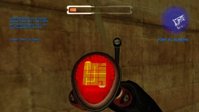  using the Demokit to destroy a cracked wall.