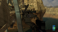 The Plasma Rifle mounted on a turret on Bridge Assault.