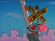 Railroad Crossing Cartoon Rocko's Modern Life Driving Mrs Wolfe 01