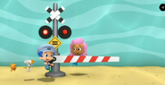 Bubble Guppies Triple Track Train Race Railroad Crossing Signal 1 04