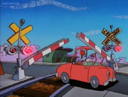 Railroad Crossing Cartoon Rocko's Modern Life Driving Mrs Wolfe 03