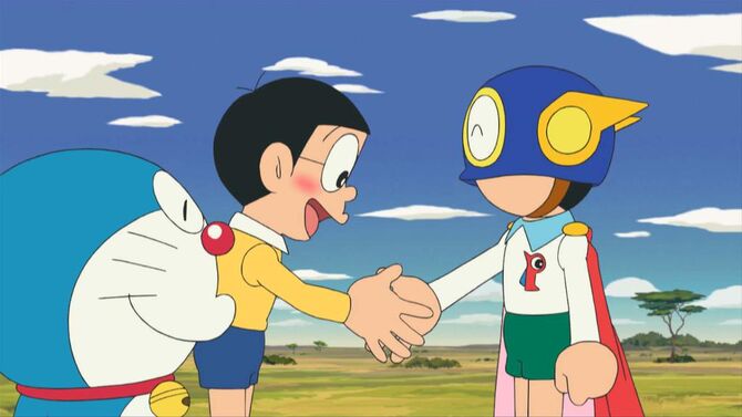 Doraemon & Perman close call!?