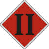 II — Бенден На красном поле черная римская цифра II