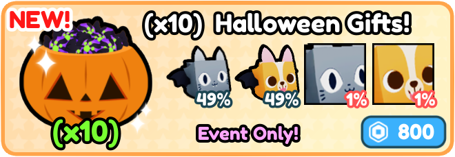 Halloween Gift Value - Pet Sim X Value List 