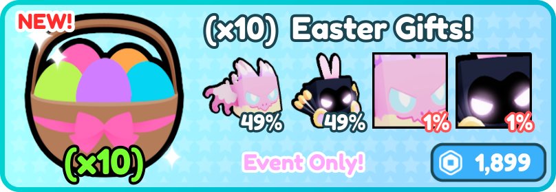 ✓ PET SIMULATOR X Easter '23 Bundle Pack w/ Codes SOLD OUT Roblox