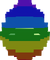 Rainbow Pixel Egg