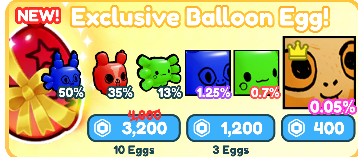 Exclusive Egg Value - Pet Sim X Value List 