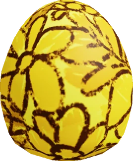 Golden Flower Doodle Egg