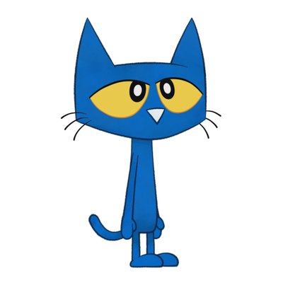 pete the cat clip art black and white