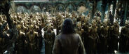 Bard in front of Thranduil's army.