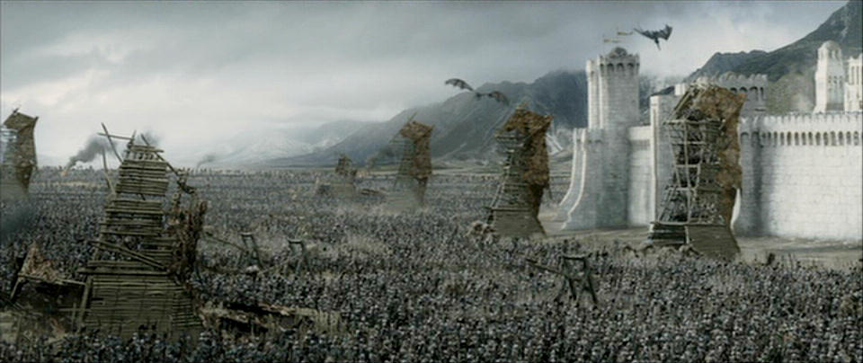 the white city of minas tirith in gondor, middle 