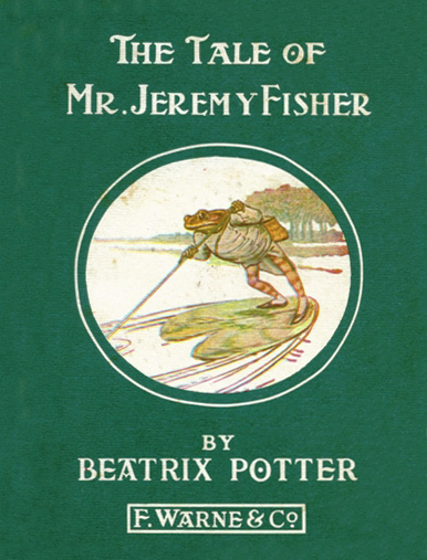 Beatrix Potter Vintage Mr. Jeremy Fisher Frog on Lilly Pad