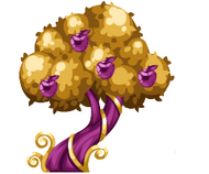 Purple Gummy Apple Tree -- produces Purple Gummy Apples and is grown from the limited time Purple Gummy Apple Tree Seed