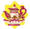 Fuchsia Rococo Teapot