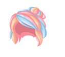 Rainbow Sideswept Wig