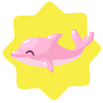 Pink Baby Dolphin