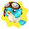Flying Bird with Goggles