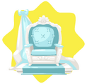 Blue Elegant Throne