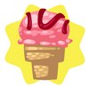 Strawberry Ice Cream Cone