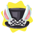 White Rabbit Top Hat (Completion Prize)