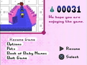 Pause menu