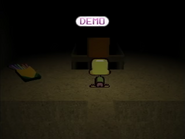 Player upon entering the first room of the school basement