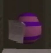 The egg inside the locker.