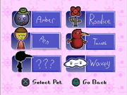 Pets menu