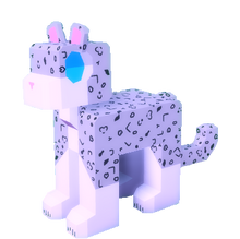 Transparent snow leopard