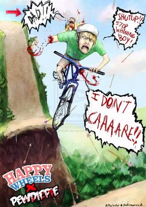 Fanart Poster of Happy Wheels: PewDiePie Edition