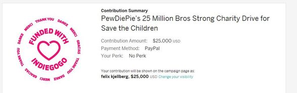 PewDiePie's donation