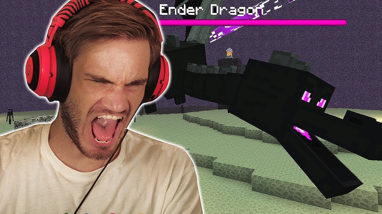 I Challenge The Ender Dragon In Minecraft Ending Pewdiepie Minecraft Series Wiki Fandom - pee pee poo poo roblox id