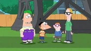 Albert doesn't seem to realize that this is not Phineas and Ferb.
