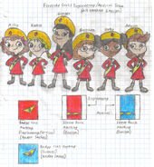 Fireside Girls (Engineering Crew; all ranked Ensign)