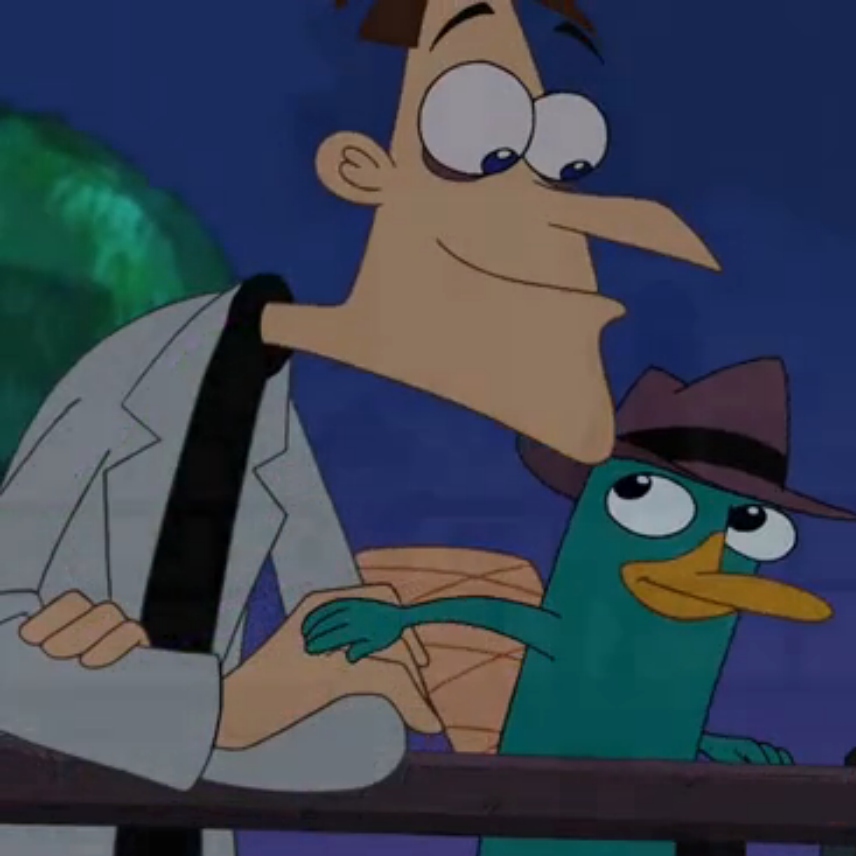 between Dr. Heinz Doofenshmirtz and Perry the Platypus (aka Agent P.) Perry has s...