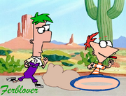 Ferb E Coyote Chases Phin Runner By Ferblover