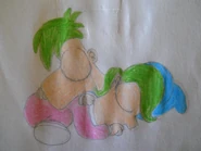 Baby Ferb snoozing with his twin sister.